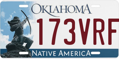 OK license plate 173VRF