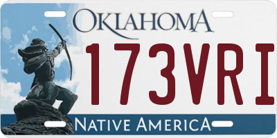 OK license plate 173VRI