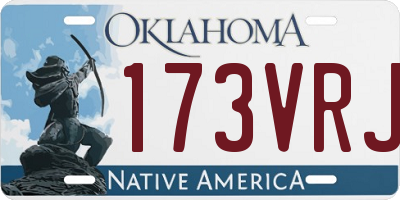 OK license plate 173VRJ