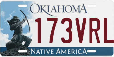 OK license plate 173VRL