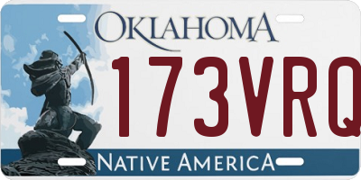 OK license plate 173VRQ