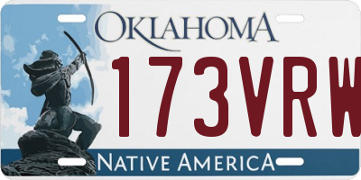 OK license plate 173VRW