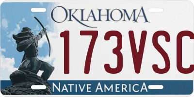 OK license plate 173VSC