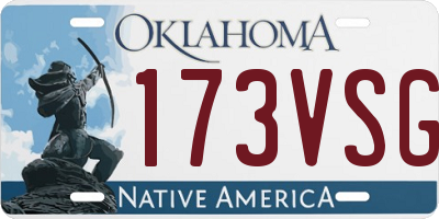 OK license plate 173VSG