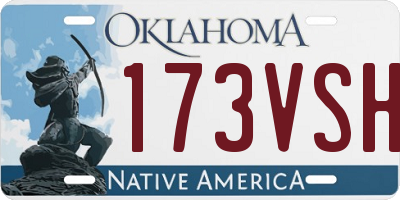 OK license plate 173VSH