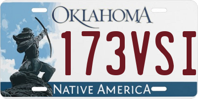 OK license plate 173VSI