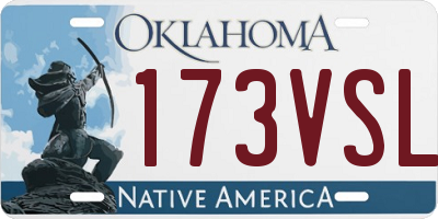 OK license plate 173VSL