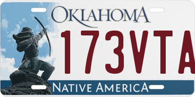 OK license plate 173VTA