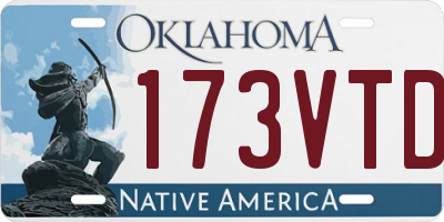 OK license plate 173VTD