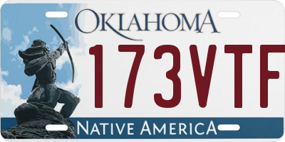 OK license plate 173VTF