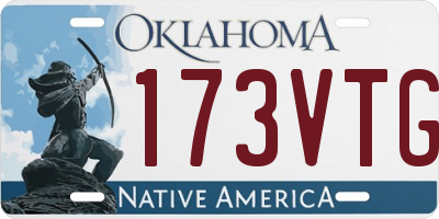 OK license plate 173VTG