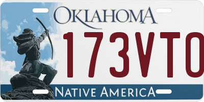 OK license plate 173VTO