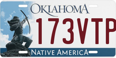 OK license plate 173VTP
