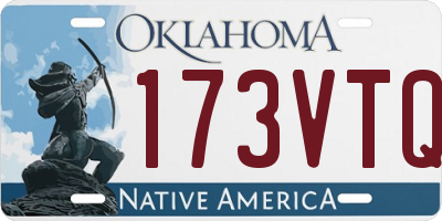 OK license plate 173VTQ