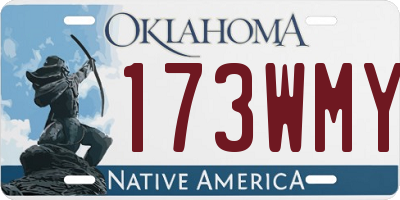 OK license plate 173WMY