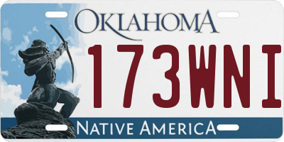 OK license plate 173WNI