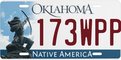 OK license plate 173WPP
