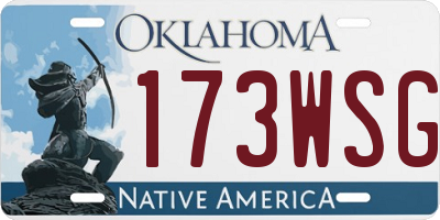 OK license plate 173WSG