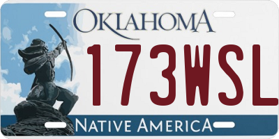 OK license plate 173WSL