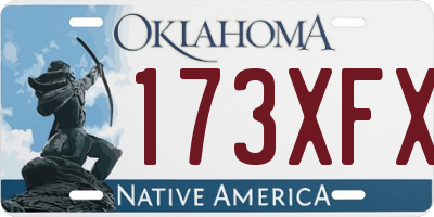 OK license plate 173XFX