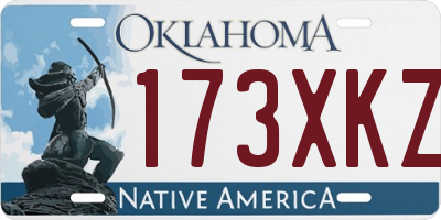 OK license plate 173XKZ