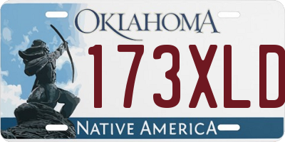 OK license plate 173XLD