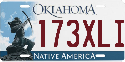 OK license plate 173XLI