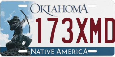 OK license plate 173XMD