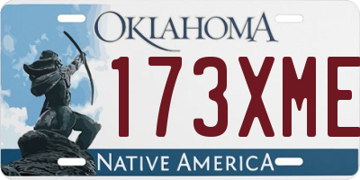 OK license plate 173XME