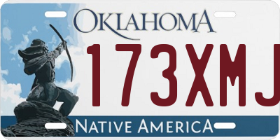 OK license plate 173XMJ