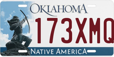 OK license plate 173XMQ