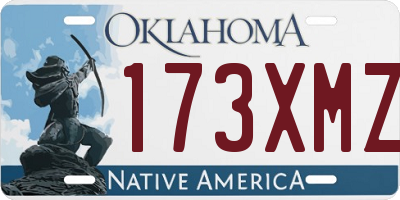 OK license plate 173XMZ