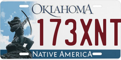 OK license plate 173XNT