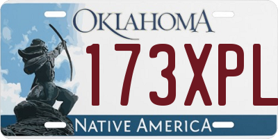 OK license plate 173XPL