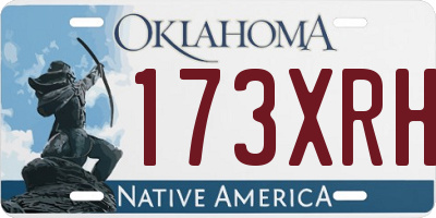 OK license plate 173XRH