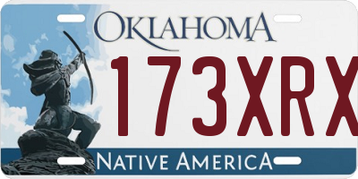 OK license plate 173XRX