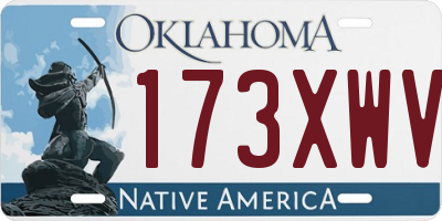 OK license plate 173XWV