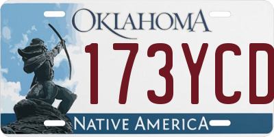 OK license plate 173YCD