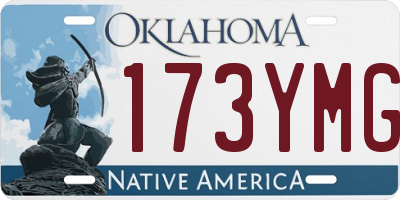 OK license plate 173YMG