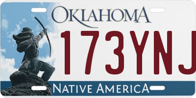 OK license plate 173YNJ