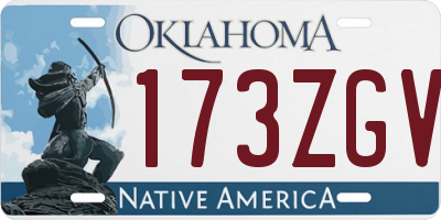 OK license plate 173ZGV