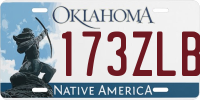 OK license plate 173ZLB