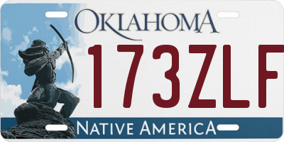 OK license plate 173ZLF