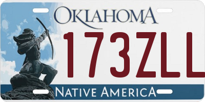 OK license plate 173ZLL