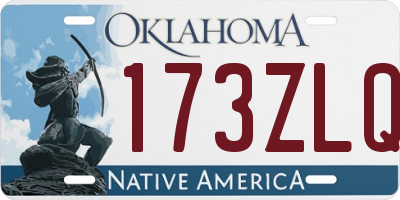 OK license plate 173ZLQ