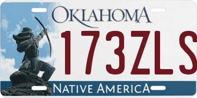 OK license plate 173ZLS