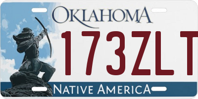 OK license plate 173ZLT