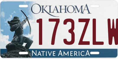 OK license plate 173ZLW