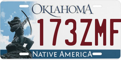 OK license plate 173ZMF