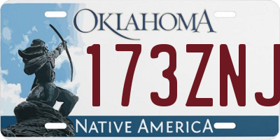 OK license plate 173ZNJ